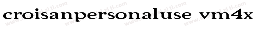 croisanpersonaluse vm4xl字体转换